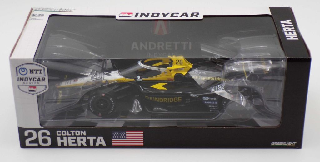 Colton Herta / Andretti Autosport 2024 #26 Gainbridge Road Course - NTT IndyCar Series 1:18 Scale IndyCar Diecast Colton Herta, 2024,1:18, diecast, greenlight, indy