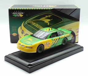 ** Damaged See Picture** Chad Little 1997 John Deer 1:18 Racing Champions Diecast w/ Stand ** Damaged See Picture** Chad Little 1997 John Deer 1:18 Racing Champions Diecast w/ Stand