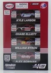 Hendrick Motorsports 40th Anniversary 4-Car Set (Martinsville) 2024 1:64 Nascar Diecast Chassis Kyle Larson, Chase Elliott, Alex Bowman, William Byron, Nascar Diecast, 2024 Nascar Diecast, 1:64 Scale Diecast,