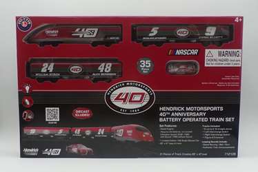 Hendrick Motorsports 40th Anniversary Mini Ready to Play Train Set w/added value 1:64 Nascar Diecast Hendrick Motorsports, Nascar Diecast, 2024 Nascar Diecast, 1:64 Scale Diecast, Train Set