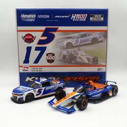 Kyle Larson 2024 HendrickCars.com "1100" 1:24 Nascar / 1:18 IndyCar 2 car Qualifying Version set Kyle Larson, Nascar Diecast, 2024 Nascar Diecast, 1:24 Scale Diecast, pre order diecast, Elite