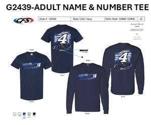 Noah Gragson 2025 Adult Name & Number T-Shirt Noah Gragson, Tee, NASCAR, 2025