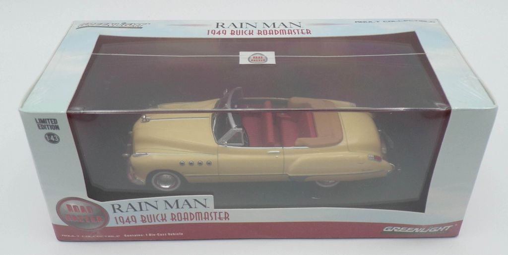 Rain Man (1988) 1:43 Charlie Babbits 1949 Buick Roadmaster Convertible Rain Man, Movie Diecast, 1:24 Scale